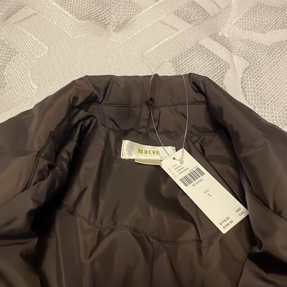 NWT Maeve for Anthropologie Brown Cocoon Puff Blazer Jacket - Picture 7 of 8